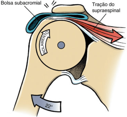 Mecânica articular insuficiente na abdução do ombro.